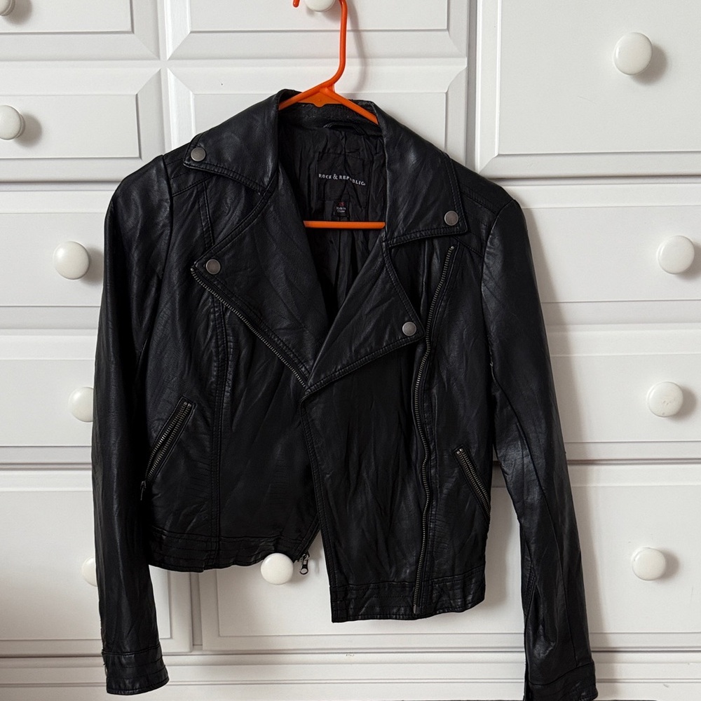 Rock & Republic Black Leather Jacket